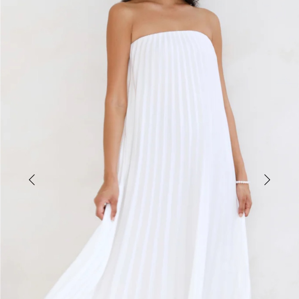 Hello Molly White Strapless Maxi Dress